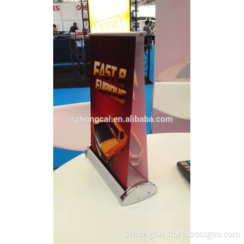 A3 A4 Elegant Aluminum Roll Up Mini Roll Up Banner for Desktop wholesale